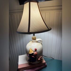 Unique Ceramic Jug Table Lamp with Figurines